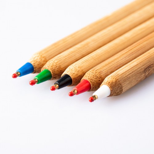 Długopis bambusowy Chavez, czerwony