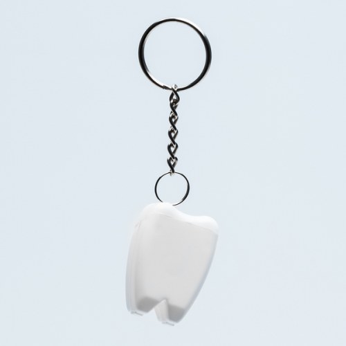 Brelok Toothy z nicią dentystyczną, biały