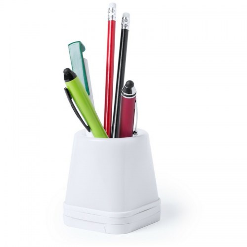 Hub USB, pojemnik na przybory do pisania, stojak na telefon, lampka LED