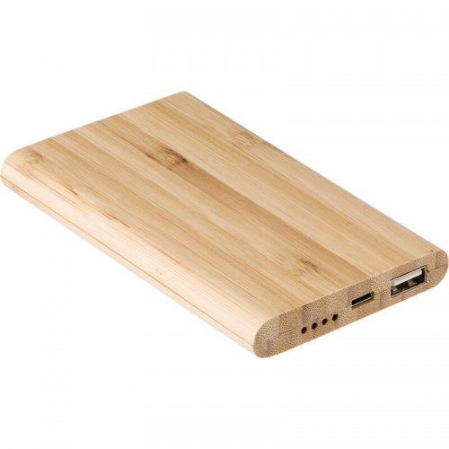 Bambusowy power bank 4000 mAh