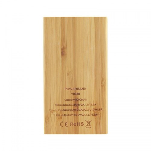 Bambusowy power bank 8000 mAh B'RIGHT | Caroline