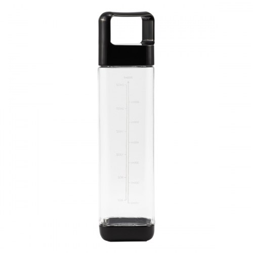 Bidon Feelsofine 800 ml, transparentny/czarny