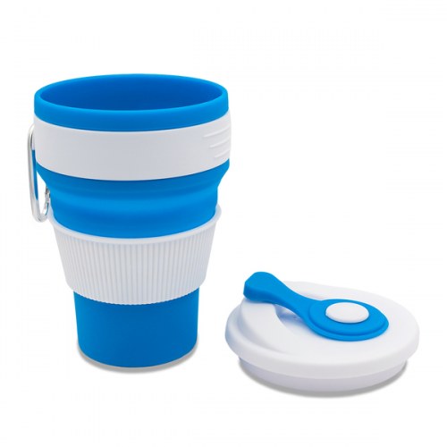Kubek silikonowy 350 ml Flexi, niebieski