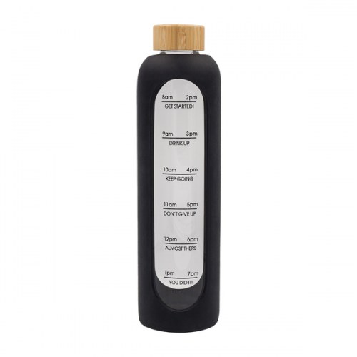 Butelka ze szkła borokrzemowego Richmond 1100 ml, czarny
