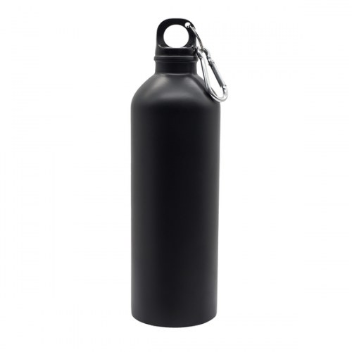 Bidon stalowy Caminos 800 ml, czarny