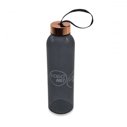 Szklana butelka Lux 500 ml, złoty