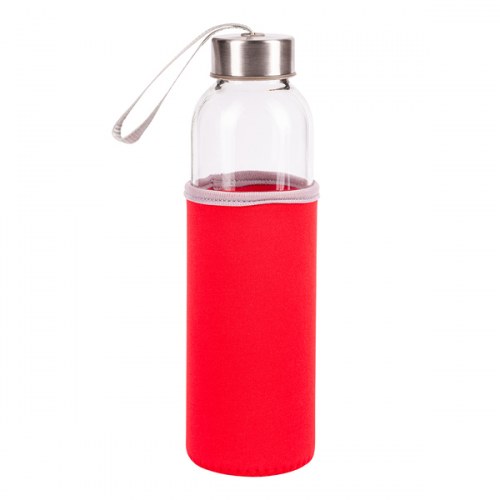 Szklana butelka Vim 500 ml, czerwony