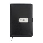 Zestaw notes z szyfrem i długopis Windsor, czarny