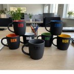 Kubek ceramiczny Esla 345 ml, pomarańczowy