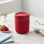 Kubek ceramiczny Caldo 370 ml, czerwony