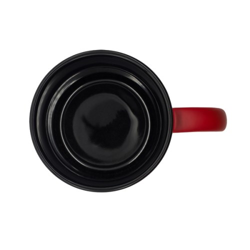 Kubek ceramiczny Velluto 350 ml, czerwony