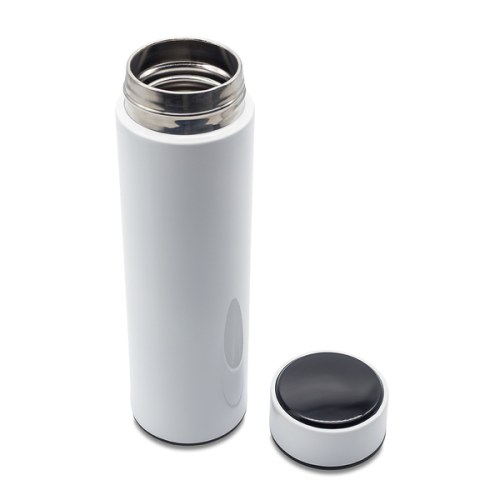 Kubek termiczny z termometrem Falco 420 ml, biały