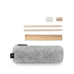 NOMAD. Wielofunkcyjne etui z filcu pochodzącego z recyklingu (100% rPET) z linijką, ołówkami, gumką i temperówką