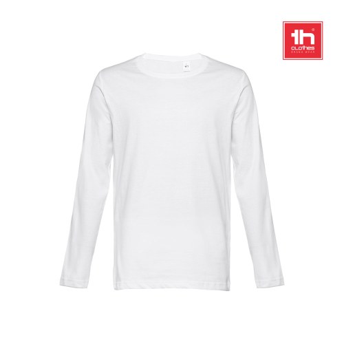 THC BUCHAREST WH. Męski bawełniany T-shirt z długim rękawem