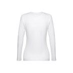 THC BUCHAREST WOMEN WH. T-shirt damski z długim rękawem taliowany