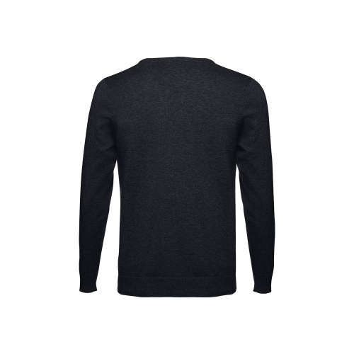 THC MILAN. Męski sweter V-neck z bawełny i poliamidu