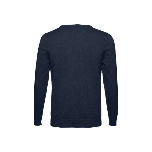 THC MILAN. Męski sweter V-neck z bawełny i poliamidu