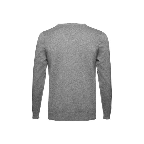 THC MILAN. Męski sweter V-neck z bawełny i poliamidu
