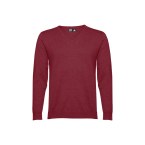 THC MILAN. Męski sweter V-neck z bawełny i poliamidu