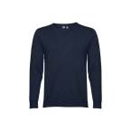 THC MILAN. Męski sweter V-neck z bawełny i poliamidu