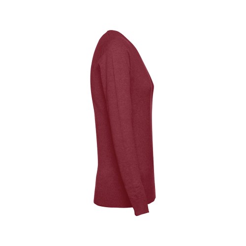 THC MILAN WOMEN. Damski sweter z dekoltem V-neck z bawełny i poliamidu