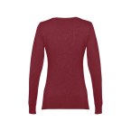 THC MILAN WOMEN. Damski sweter z dekoltem V-neck z bawełny i poliamidu
