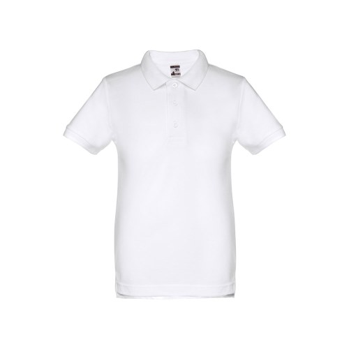 THC ADAM KIDS WH. Koszulka polo z krótkim rękawem dla dzieci (unisex). Kolor biały