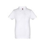 THC ADAM KIDS WH. Koszulka polo z krótkim rękawem dla dzieci (unisex). Kolor biały