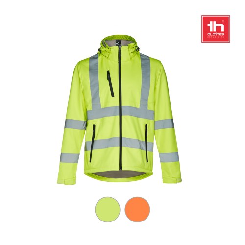 THC ZAGREB WORK. Kurtka softshell o wysokiej widoczności (unisex)