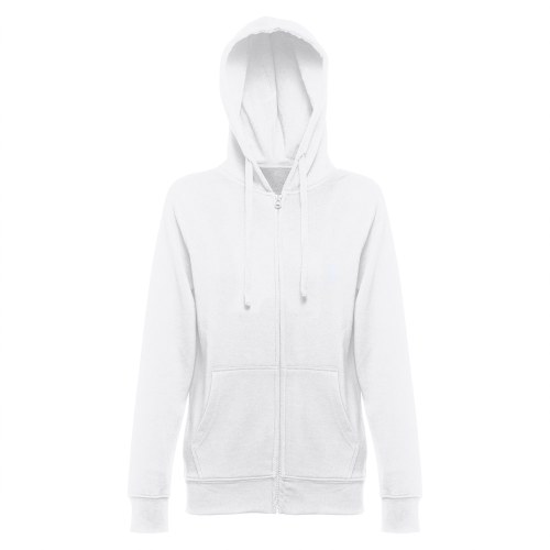 THC AMSTERDAM WOMEN WH. Bluza damska z kapturem i pełnym zamkiem