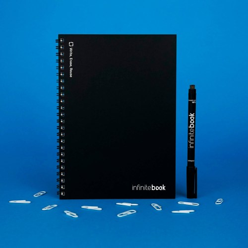 INFINITEBOOK PLAIN A5. Infinitebook z elastyczną okładką i 15 zwykłymi stronami do tablicy