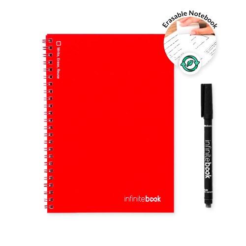 INFINITEBOOK PLAIN A5. Infinitebook z elastyczną okładką i 15 zwykłymi stronami do tablicy