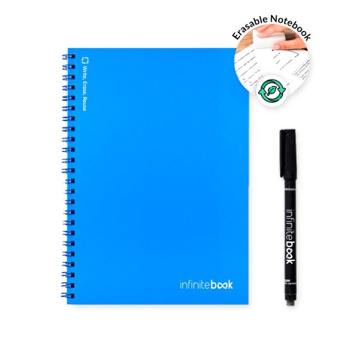 INFINITEBOOK PLAIN A5. Infinitebook z elastyczną okładką i 15 zwykłymi stronami do tablicy