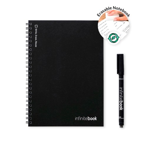 INFINITEBOOK LINED A5. Infinitebook z elastyczną okładką i 15 stronami do tablicy w linie