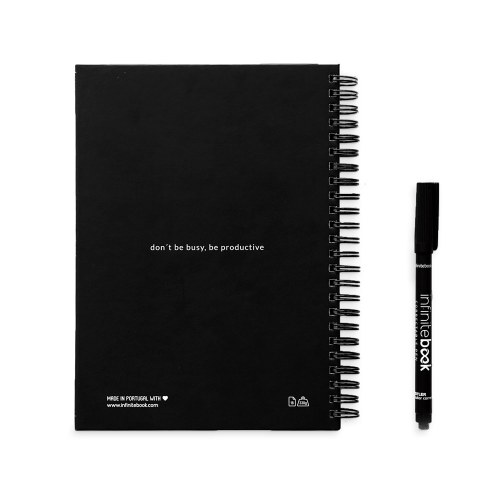 STARTER KIT INFINITE PLANNER A5. Zestaw zawiera „Infinite Diary”, zestaw do czyszczenia, marker i uchwyt na marker