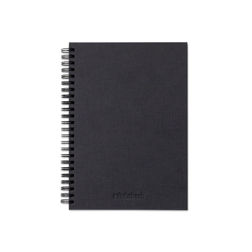 STARTER KIT INFINITEBOOK A5 PLANNER TEXTURE. Zestaw zawierający „Infinitebook” w twardej oprawie, 1 zestaw do czyszczenia, 1 marker i 1 uchwyt na długopis