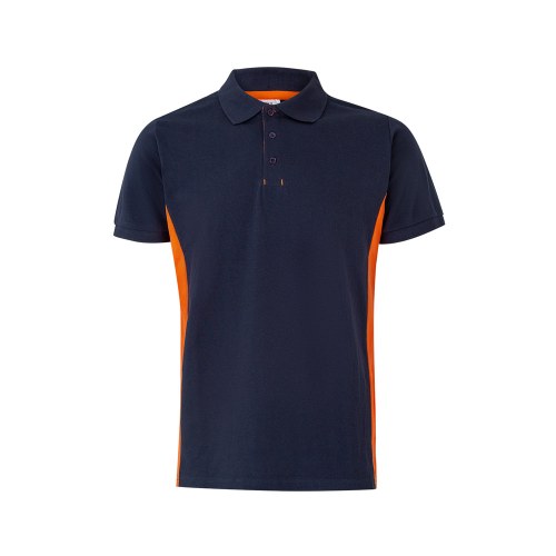 VL SUPAY. Dwukolorowa koszulka polo piqué (180 g/m²), krótki rękaw, bawełna (60%) i poliester (40%)