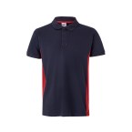 VL SUPAY. Dwukolorowa koszulka polo piqué (180 g/m²), krótki rękaw, bawełna (60%) i poliester (40%)