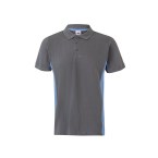 VL SUPAY. Dwukolorowa koszulka polo piqué (180 g/m²), krótki rękaw, bawełna (60%) i poliester (40%)
