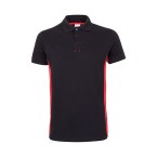 VL SUPAY. Dwukolorowa koszulka polo piqué (180 g/m²), krótki rękaw, bawełna (60%) i poliester (40%)
