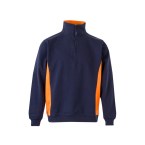 VL SVAROG. Dwukolorowa bluza frotte (260 g/m²) z poliestru (65%) i bawełny (35%)