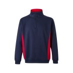 VL SVAROG. Dwukolorowa bluza frotte (260 g/m²) z poliestru (65%) i bawełny (35%)
