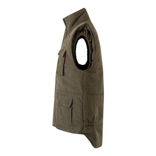 VL MEFITIS. Wyściełana kamizelka z wieloma kieszeniami (220 g/m²), wykonana w 100% z poliestru