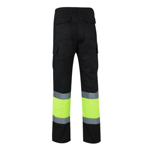 VL POSEIDON. Calças bicolor em sarja multibolsos (210g/m²), em algodão (20%) e poliéster (80%)