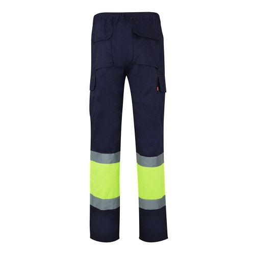 VL POSEIDON. Calças bicolor em sarja multibolsos (210g/m²), em algodão (20%) e poliéster (80%)