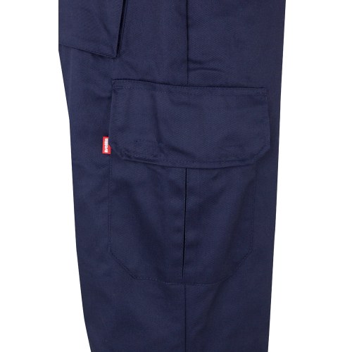 VL POSEIDON. Calças bicolor em sarja multibolsos (210g/m²), em algodão (20%) e poliéster (80%)
