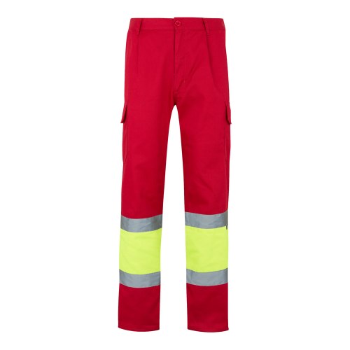 VL POSEIDON. Calças bicolor em sarja multibolsos (210g/m²), em algodão (20%) e poliéster (80%)
