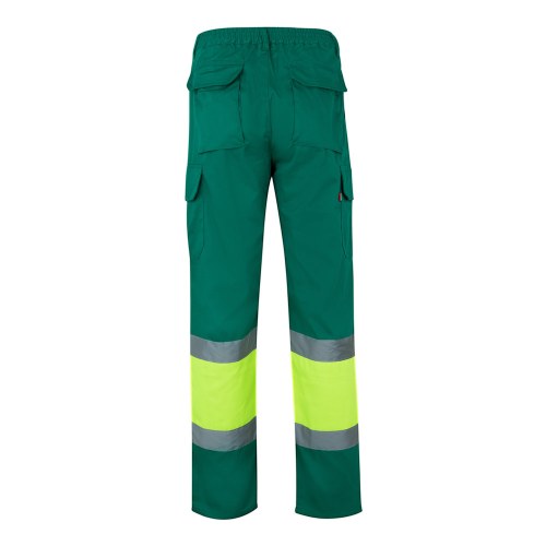 VL POSEIDON. Calças bicolor em sarja multibolsos (210g/m²), em algodão (20%) e poliéster (80%)