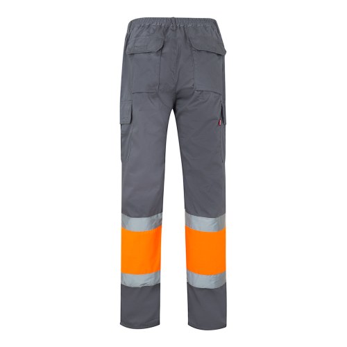 VL POSEIDON. Calças bicolor em sarja multibolsos (210g/m²), em algodão (20%) e poliéster (80%)