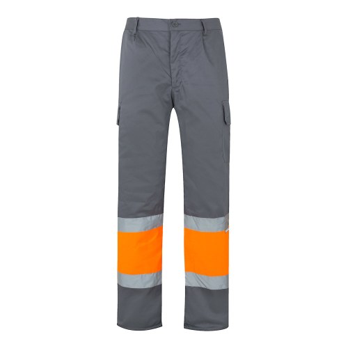 VL POSEIDON. Calças bicolor em sarja multibolsos (210g/m²), em algodão (20%) e poliéster (80%)